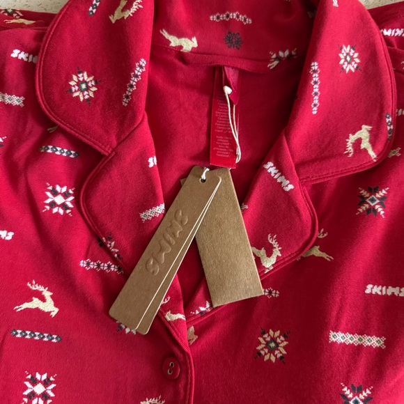 NWT SKIMS Sleep Long Sleeve Pajamas Sz Small - Picture 13 of 13